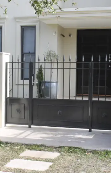 Wrought Iron Black Pedestrian Gate