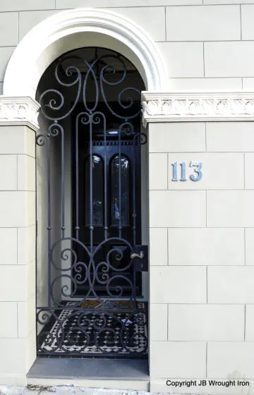 Wrought Iron Decorative Black Security Door